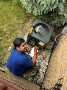 technician working on AC
